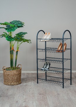 Metal 5 Raflı Ayakkabılık Dekoratif düzenleyici