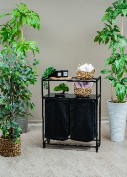 2 Raflı 2 Bölmeli Kirli Sepeti